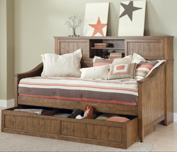 diy daybed with trundle Oak DIY Daybed With Trundle