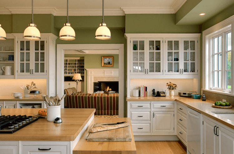 kitchen color brown cabinets