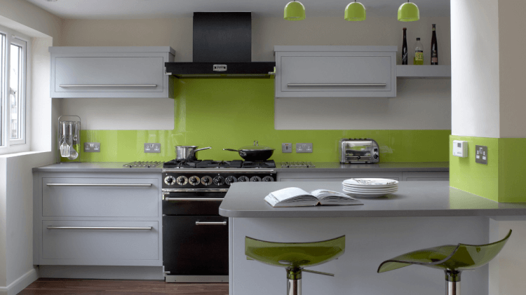 green kitchen cabinets design