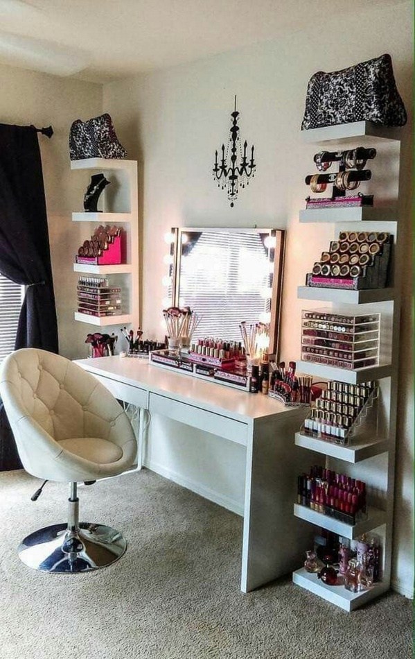 Antagelse bitter princip 20 Beautiful Makeup Room Ideas To Brighten Your Morning Routine