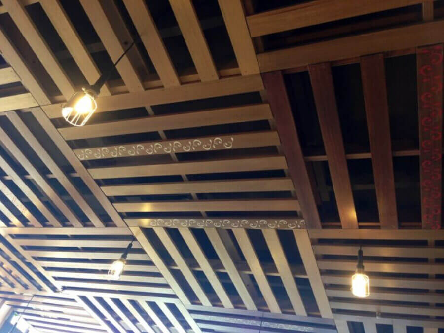 Basement Ceiling Ideas Using Wood Inlay Pallet Wood