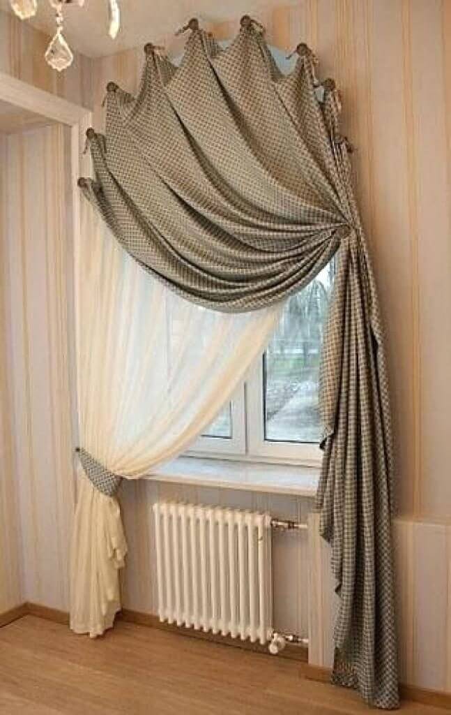 Bedroom Window Treatment Ideas DIY Asymmetric Curtains