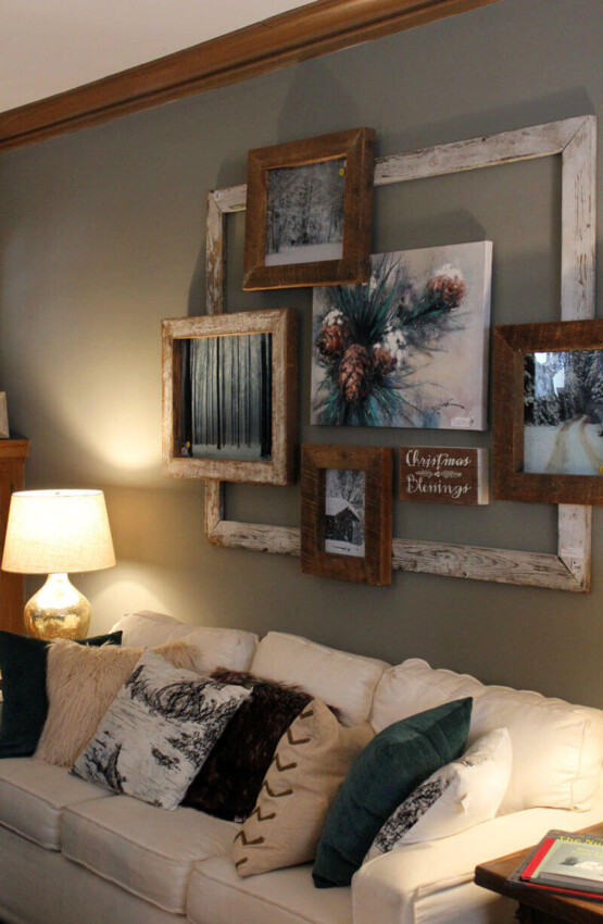 Boho Living Room Wall Decor Rustic Picture Frames