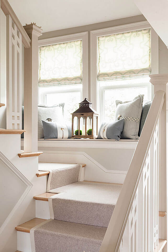 Built in Window Seat Ideas In-between Staircase 2