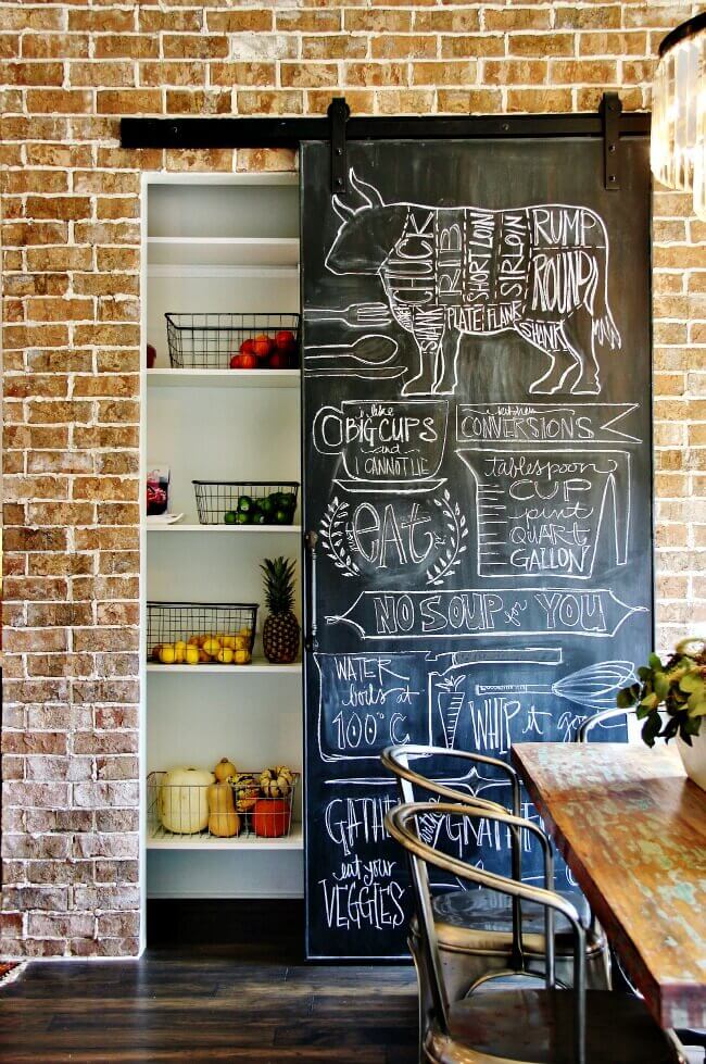 Chalkboard Pantry Door Ideas in Houzz Chalkboard Pantry Door
