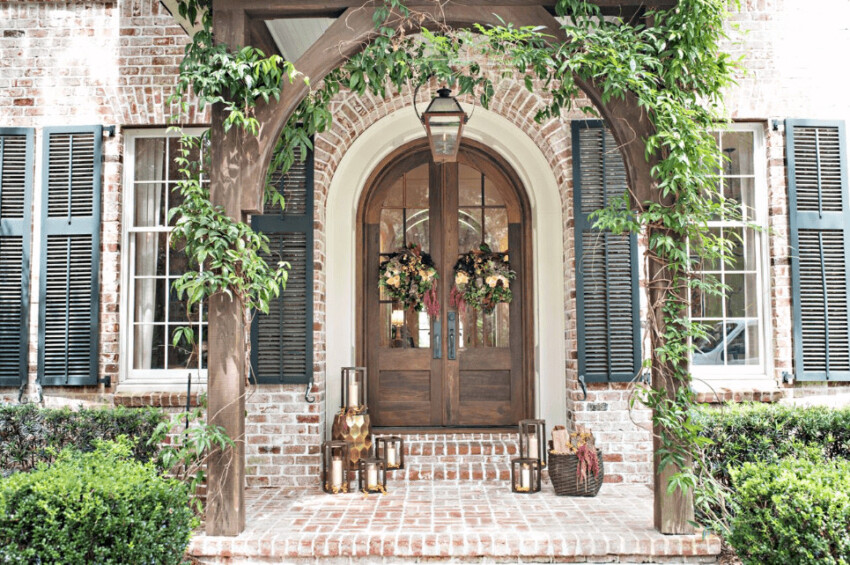 Christmas Garland for Front Door Ideas Arched Elegant Front Door