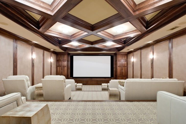 Coffered Ceiling Cost Home Theater