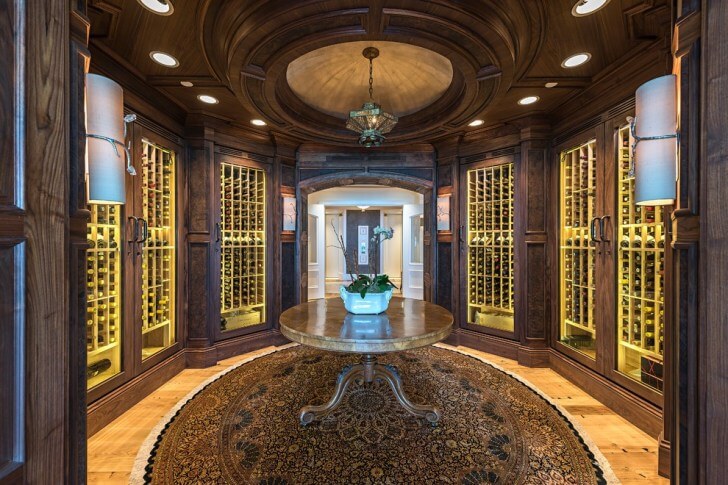 Coffered Ceiling Lighting Ceiling Wine Cellar