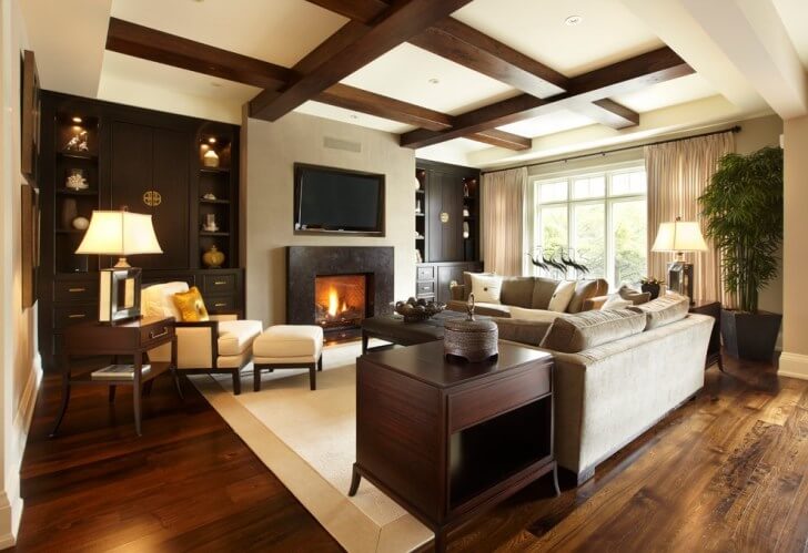 Coffered Ceiling Pictures Rustic Wood