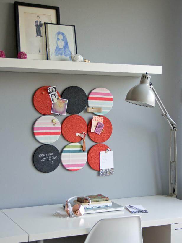 Cork Board Ideas Fabric + Paint Cork Board Ideas