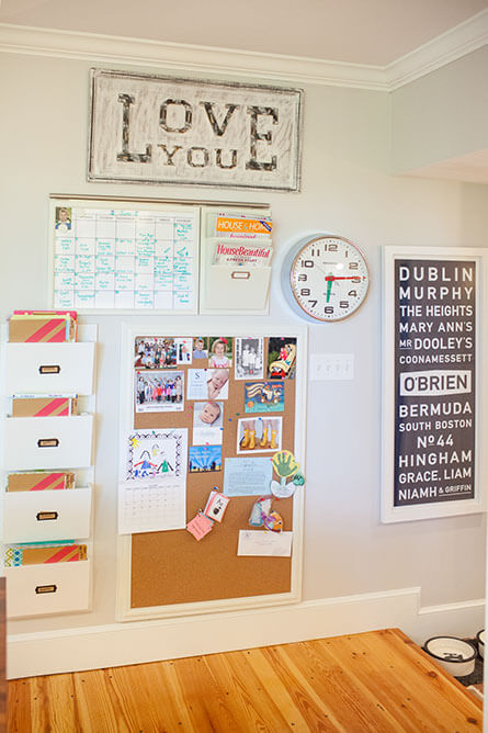 Cork Board Ideas Kitchen with Message Center