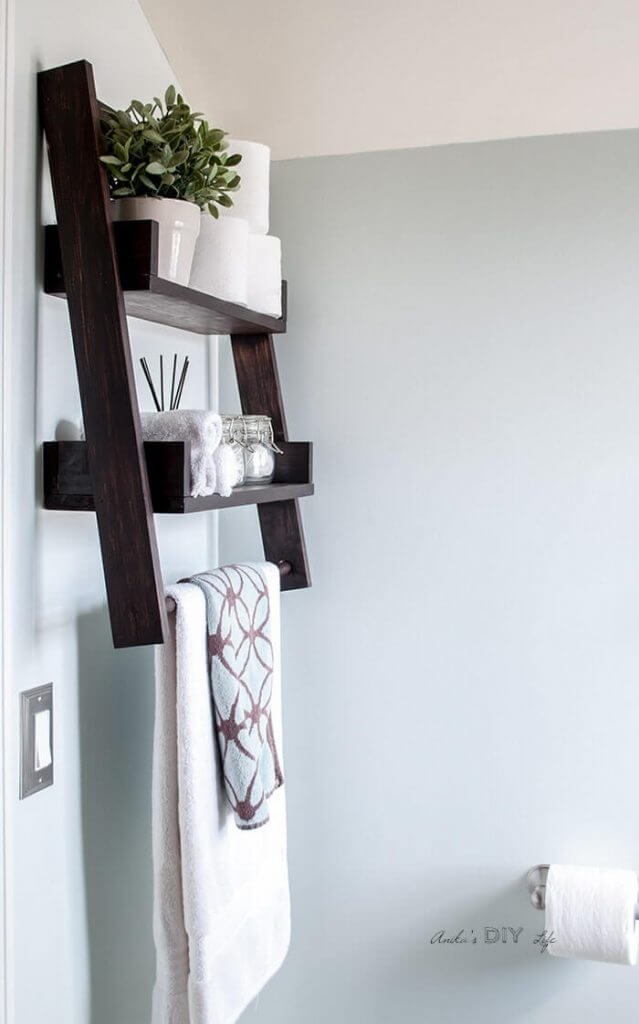 Corner Floating Shelf Ideas DIY Floating Ladder Shelf