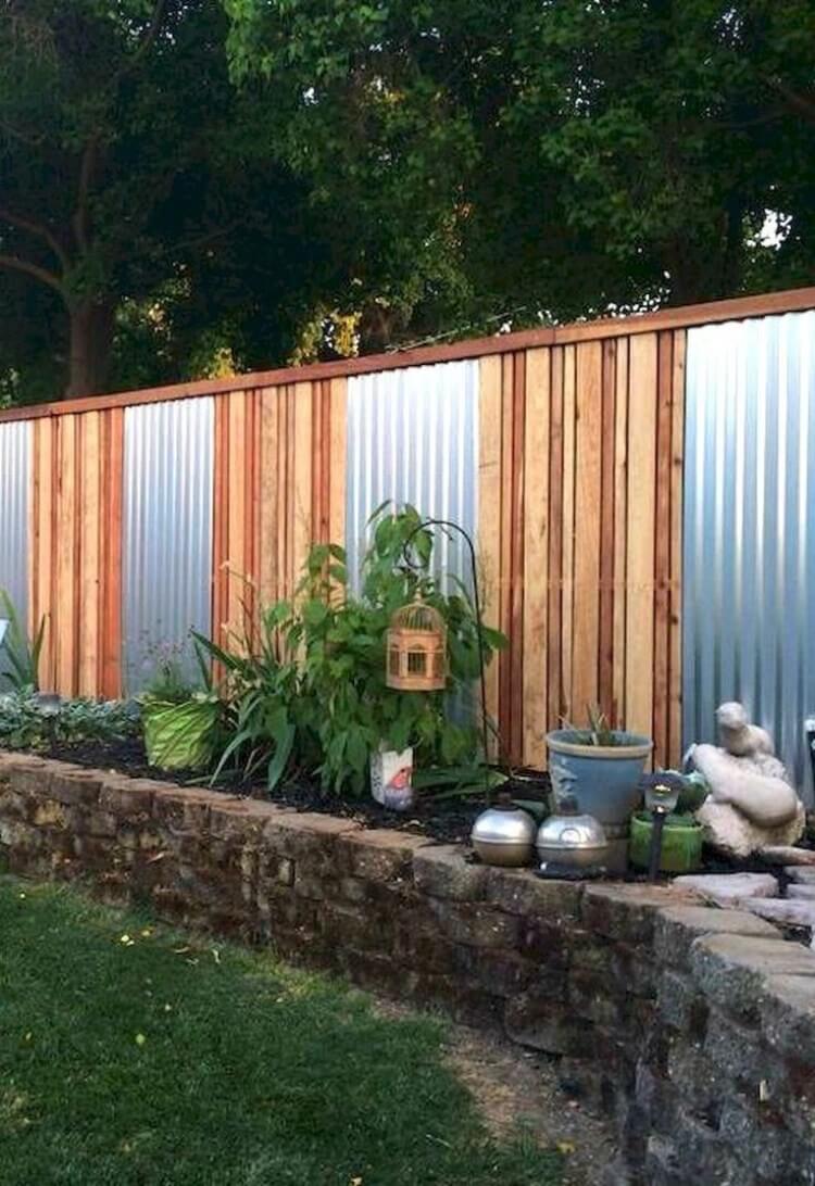 Corrugated Metal Privacy Fence Ideas Corrugated Metal Fence