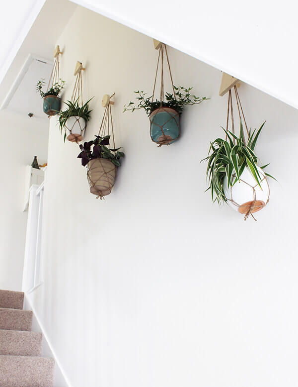 DIY Hanging Planters Wall Stair Wall Planters Indoor