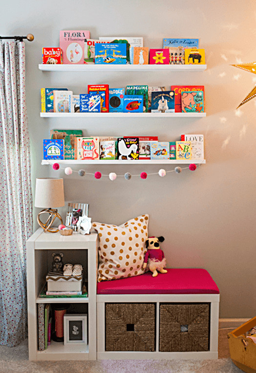 DIY Reading Nook Ideas Gray and Pink