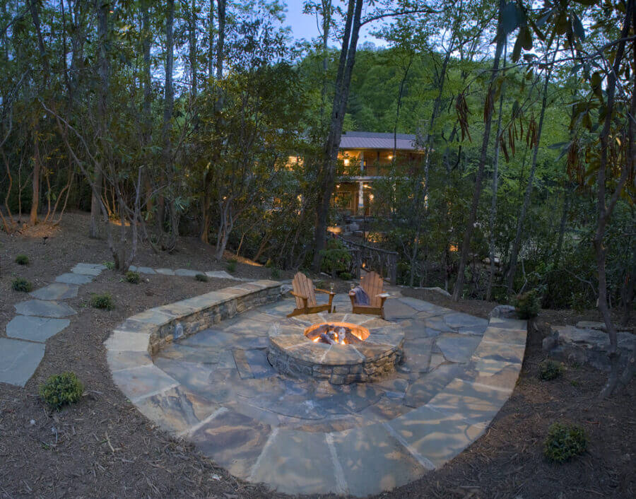 Deck and Stone Patio Ideas Stone Patio Ideas with Firepit