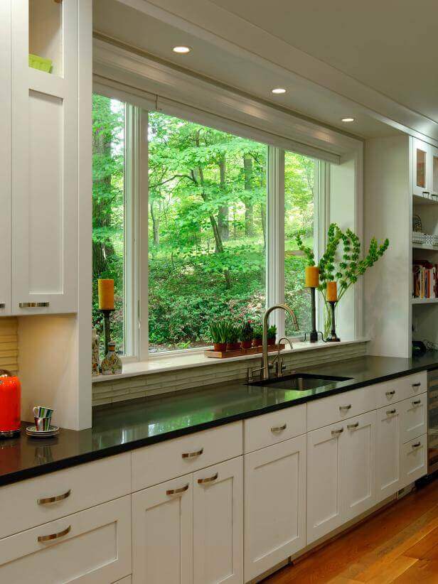 Dressing Kitchen Window Ideas Wide Windows Ideas