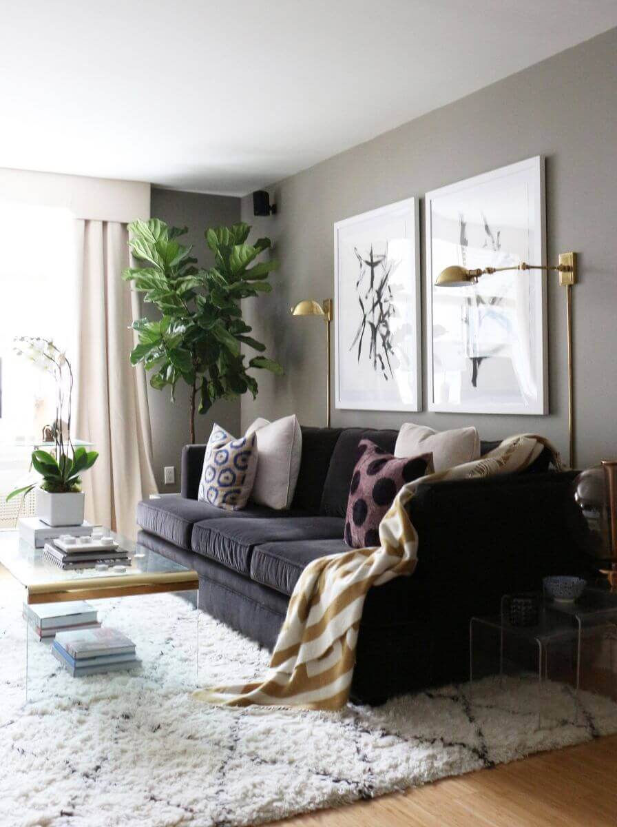 Elegant Living Room Wall Decor Ideas A Pair of Paintings