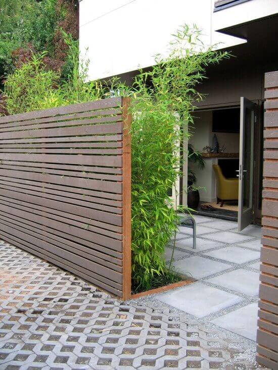 Front Yard Wooden Fence Ideas Modern Style