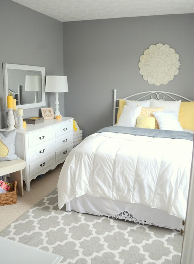 Guest Bedroom Ideas with Paint Monochromatic Guest Bedroom