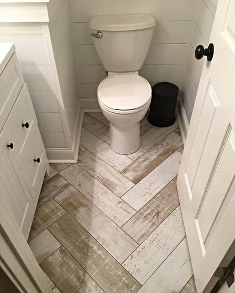 Half Bathroom Tile Floor Ideas Rustic Porcelain Floor Tile Ideas Yes, Please