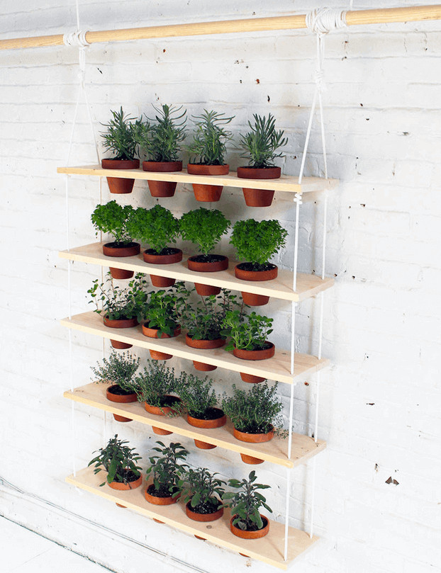 Herb Garden Ideas Indoor ‘Stacked’ Vertical Garden