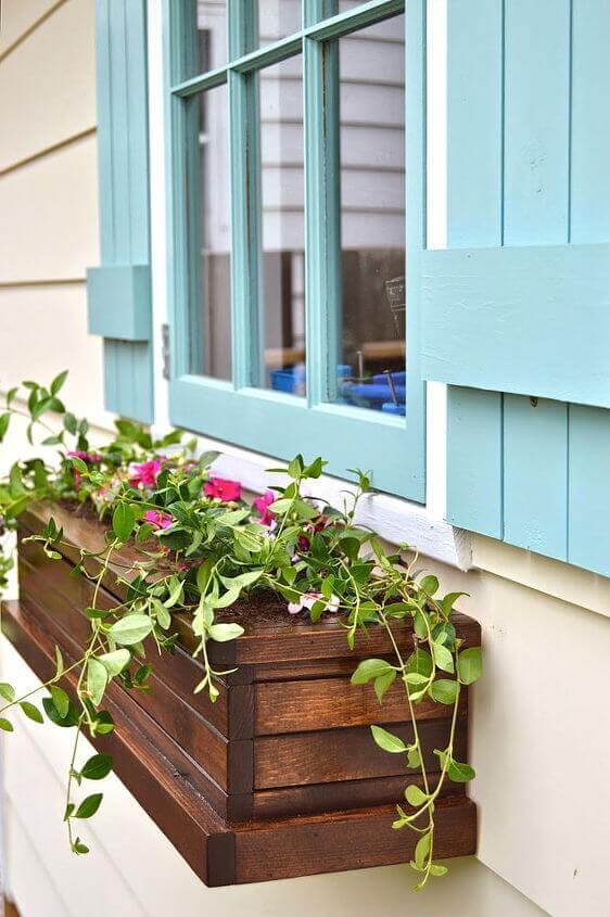 How to Make Window Boxes Window Box Ideas Delicate Wood Planter Box 2