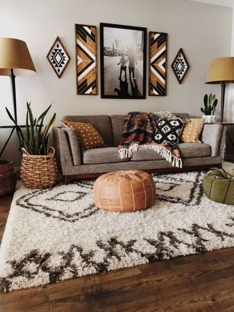 Ideas for Living Room Wall Decor Bohemian Style