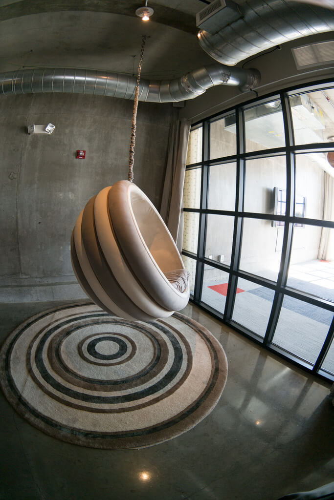 Indoor Hanging Chair from Ceiling Half Sphere Hanging Chair