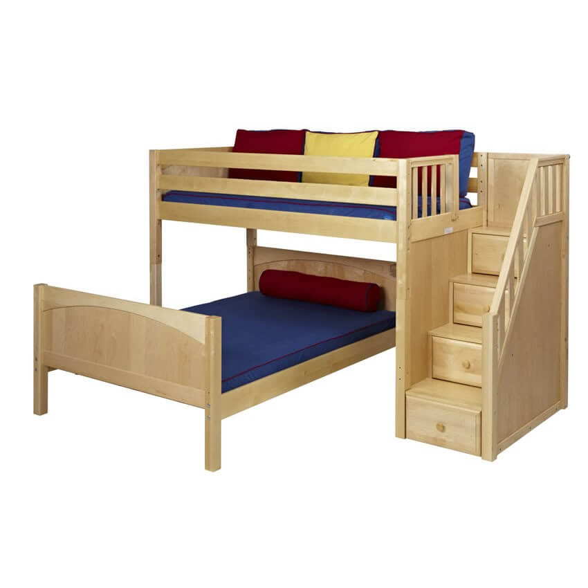 L Shaped Bunk Beds Twin Over Full Low Bunk Bed Twin Over Full