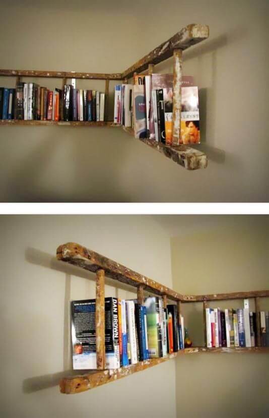 Ladder Bookshelf Decor Ideas Another Ladder Bookshelf