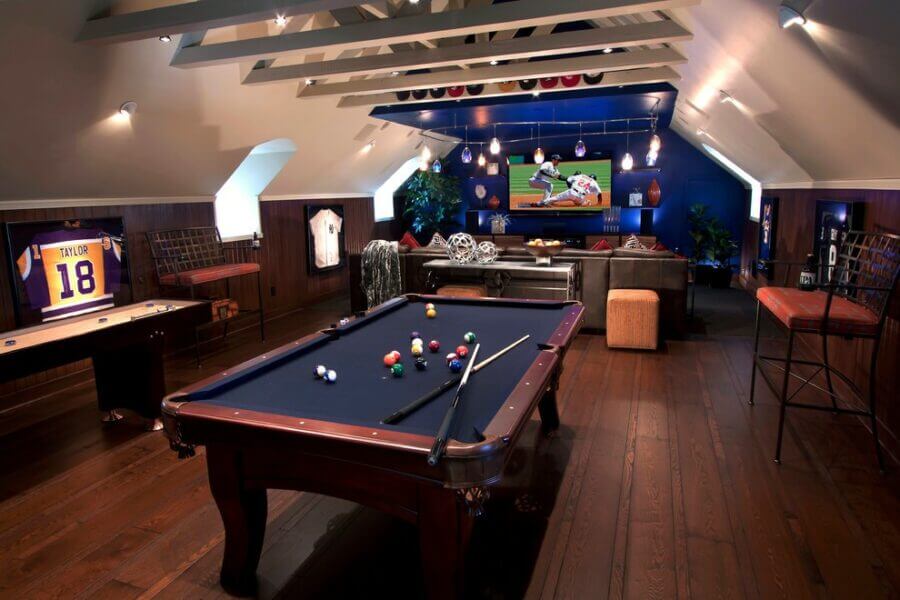 Large Bonus Room Ideas Home Sports Bar