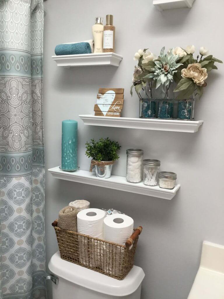 Open Towel Storage Bathroom Awesome White Floating Shelves