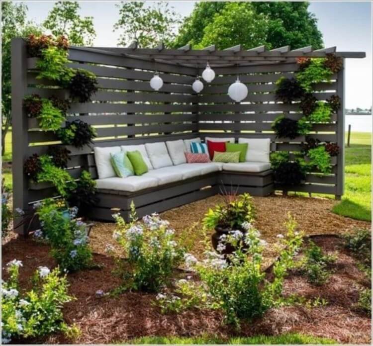 Outdoor Privacy Fence Ideas Corner Fence Landscaping