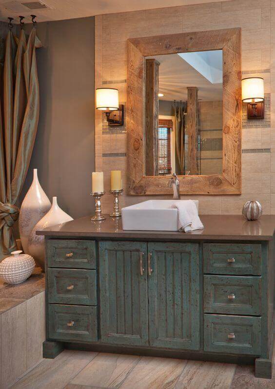 Rustic Bathroom Ideas Photo Gallery Shabby Chic Décor with Rustic Vanity