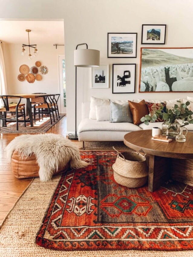 Rustic Living Room Rug Ideas Vintage Rug
