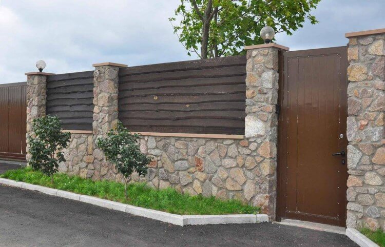 Tall Privacy Fence Ideas Wood And Stone Fence Designs