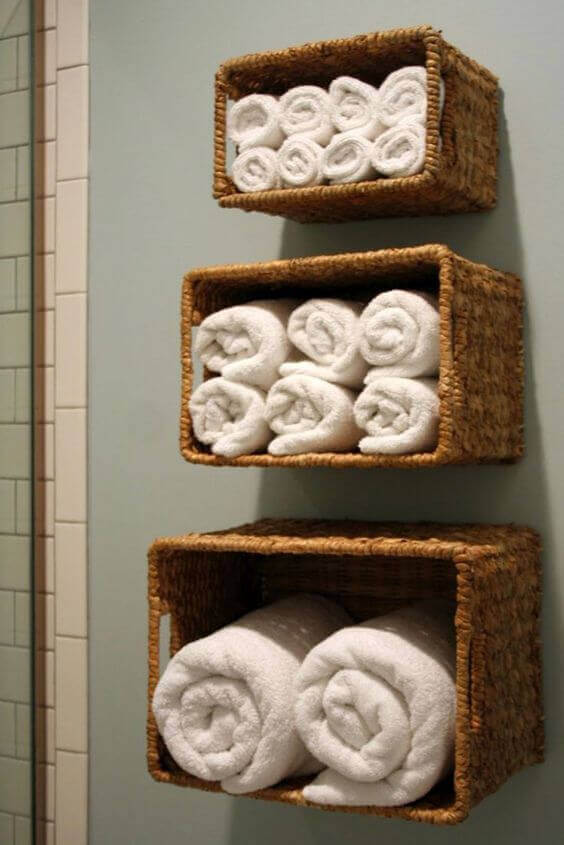 Used Towel Storage Bathroom Ideas Budget-Friendly Towel Storage