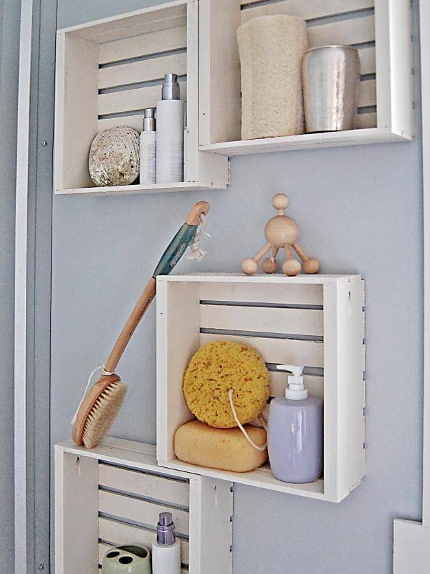 Very Small Bathroom Storage Ideas Wooden Pallet Storage, Clever