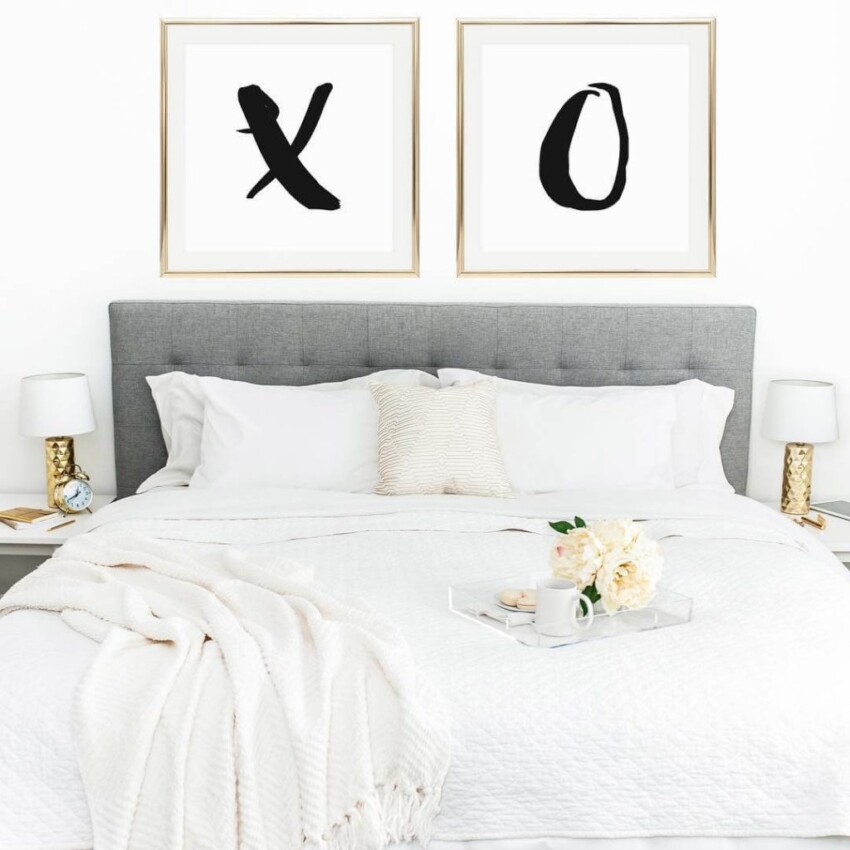 Above Bed Wall Decor X and O Above Bed Decor