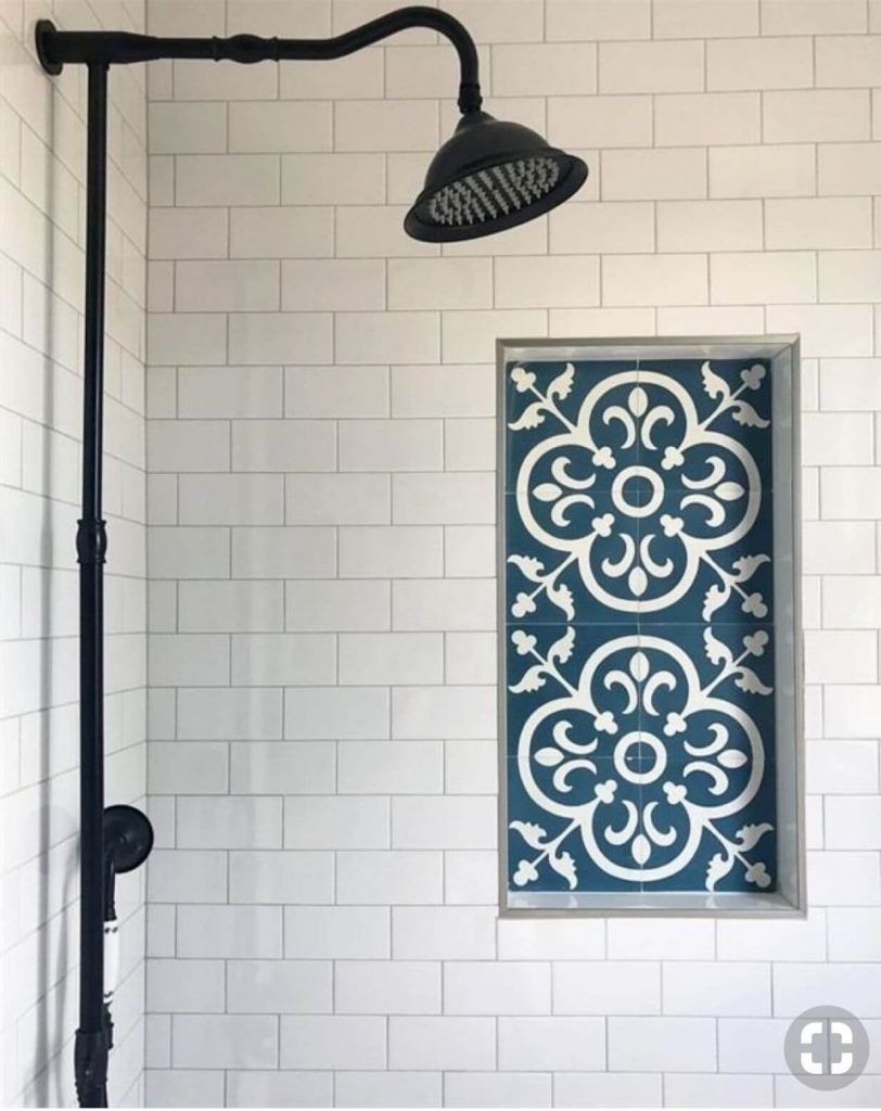 Bathroom Corner Shower Tile Ideas Niche with Detail, Of Course