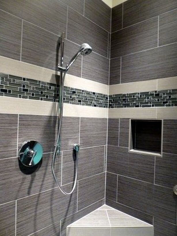 Bathroom Shower Tile Design Ideas Going Modern with Gray Shower Tile