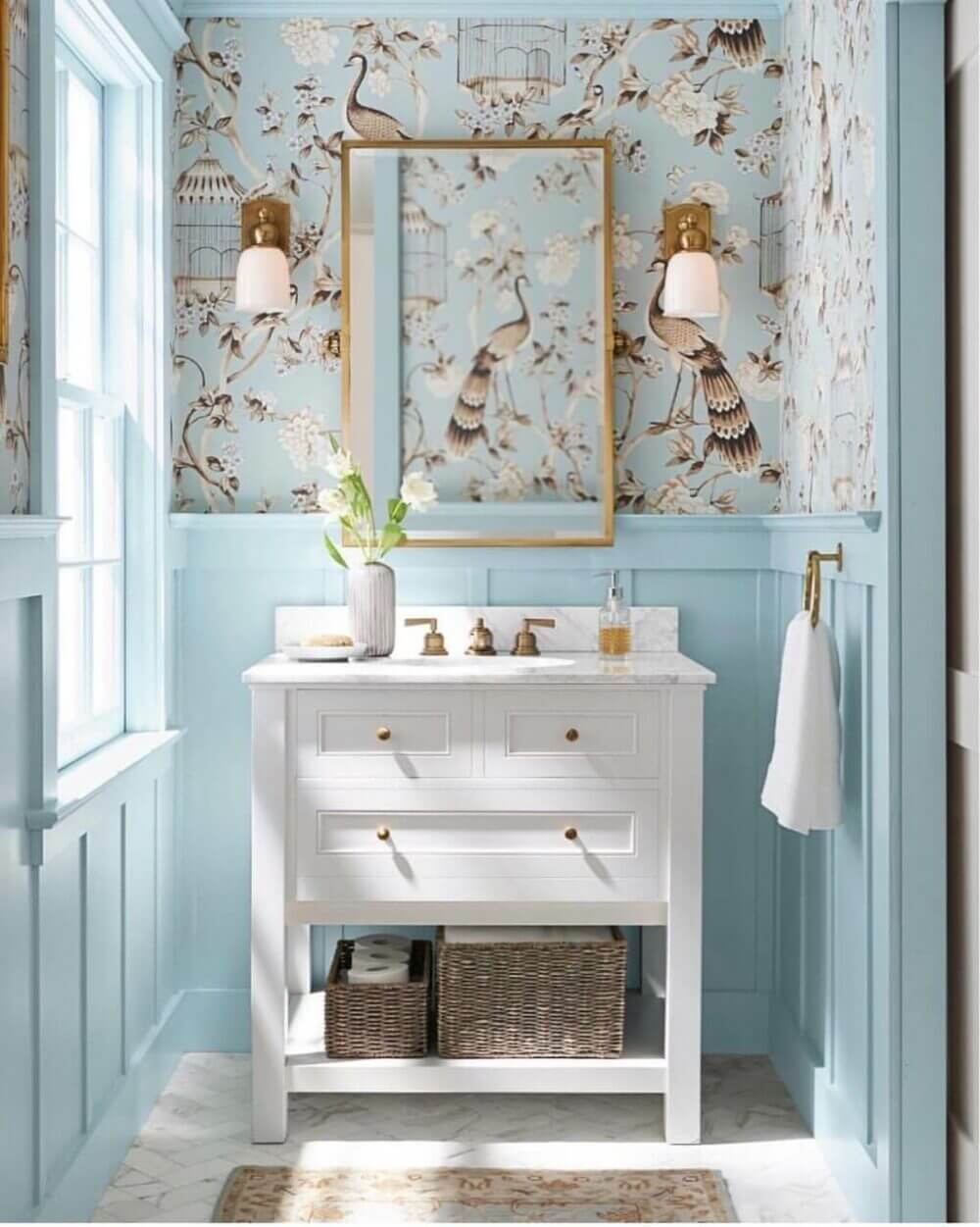 Bathroom Wall Decor Pinterest Sepia and Blue Wallpaper