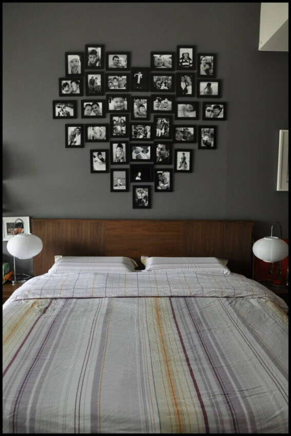 Bedroom Wall Decor Ideas Heart Photo Frames