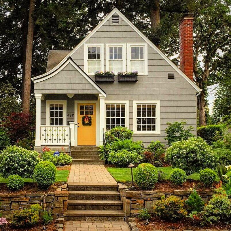 Best Curb Appeal Ideas Bright Yellow Front Door