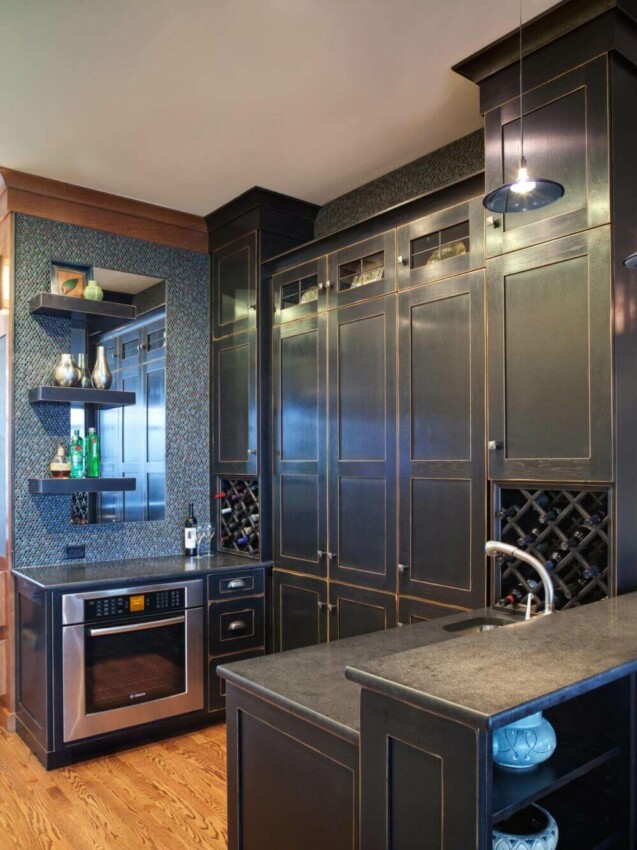 Black Kitchen Cabinet Design Kitchen With Distressed Cabinets