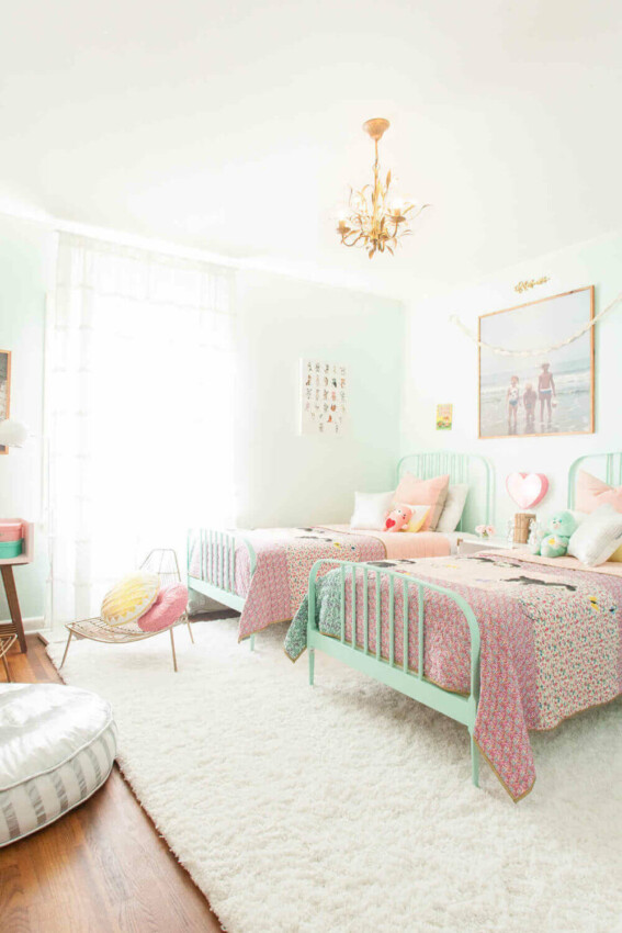Boy and Girl Bedroom Ideas All-white with Accents