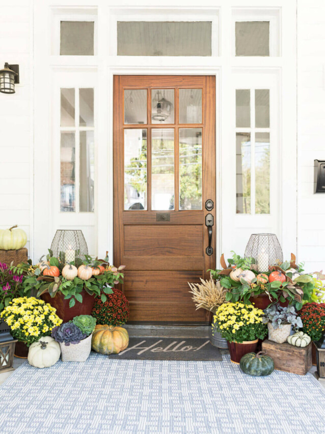 Cheap DIY Outdoor Fall Decor Clean and Bright