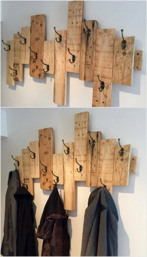 DIY Wooden Pallet Ideas DIY Coat Rack