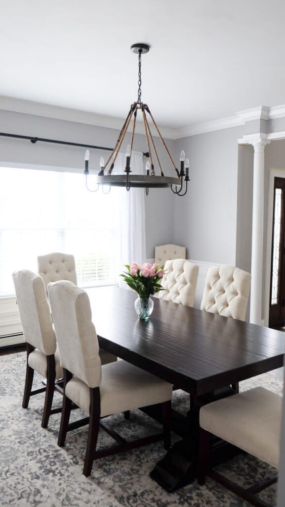 Dining Room Ideas Rustic Gray and White Dining Room
